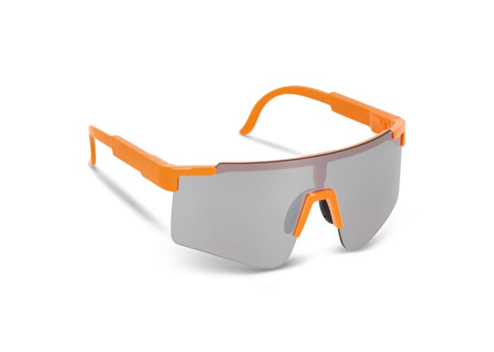 Lunettes de sport personnalisables avec verre miroir UV400 Assortiment fluorescent / Orange